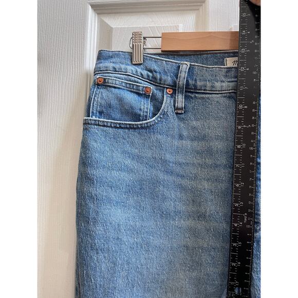 Madewell the Perfect Vintage Straight Jean Size 32 Distress Knee 26 Inch Inseam - Picture 10 of 14